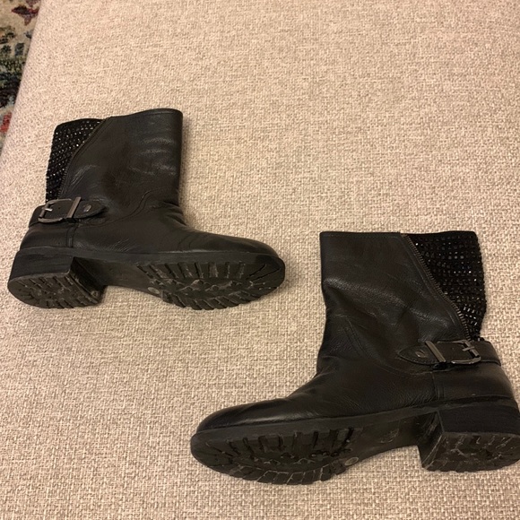 Black sparkle Gianni Bini boots bootie ankle boot size 9 sparkle - Picture 5 of 17